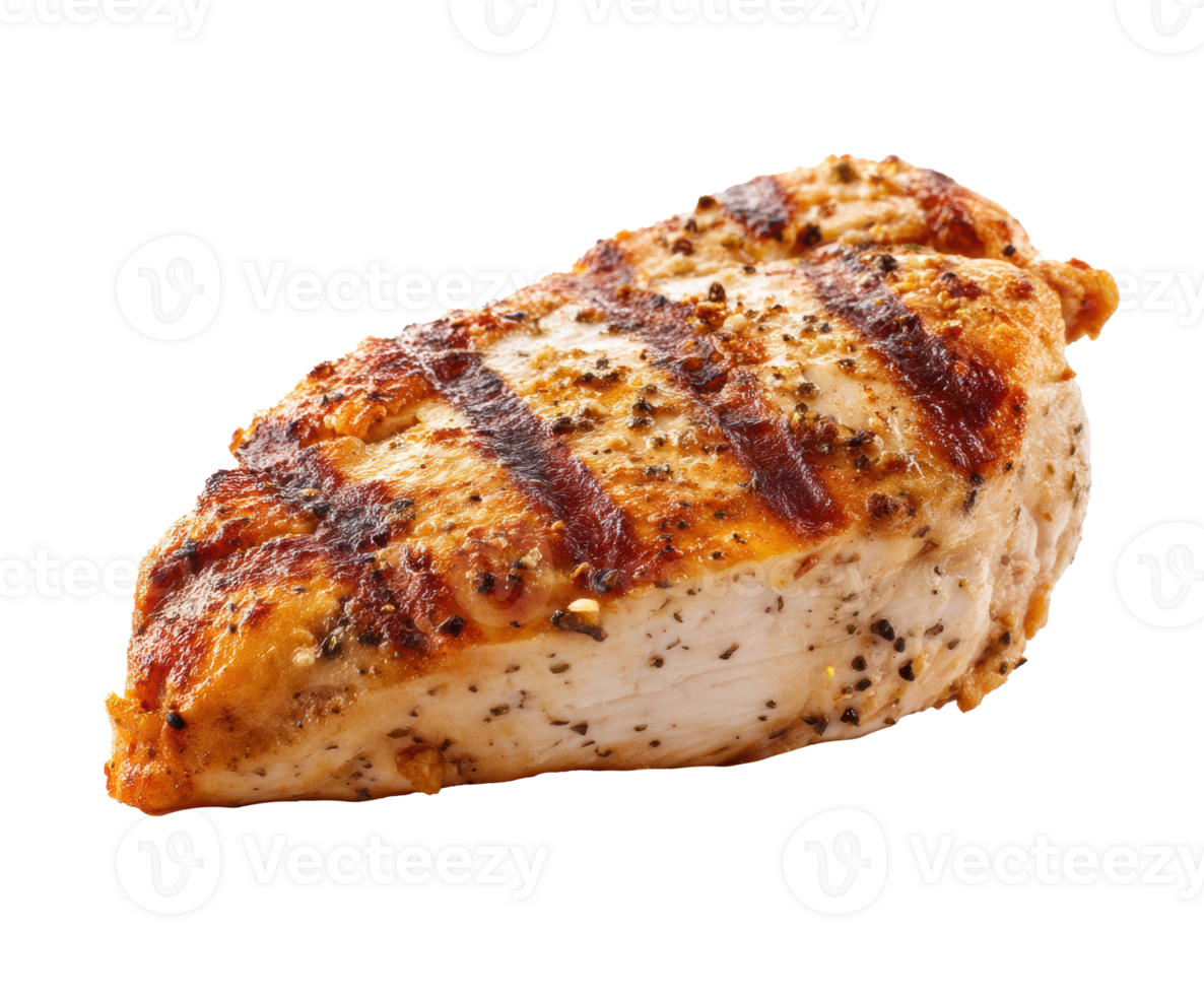 Grilled chicken breast marinated with herbs and spices for meals png