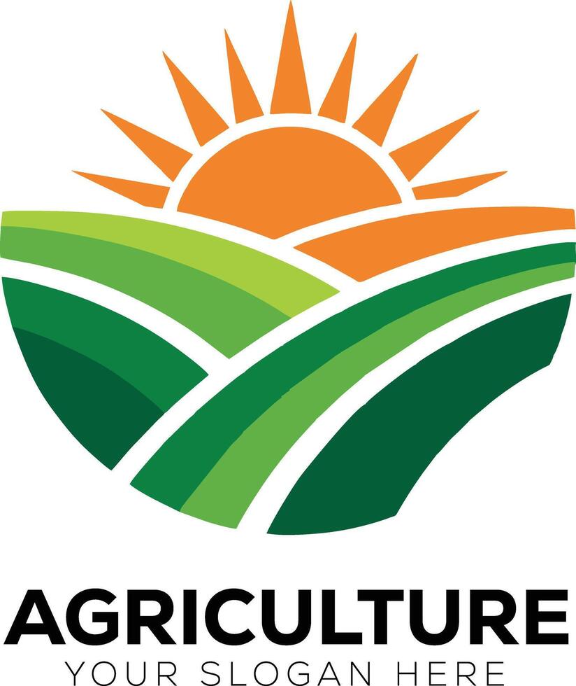sun field agro logo vector