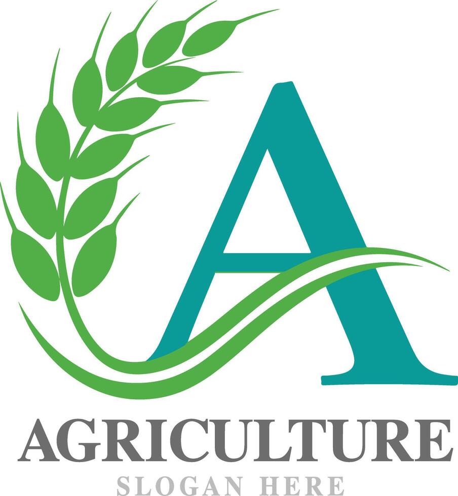 A logo with leaf vector