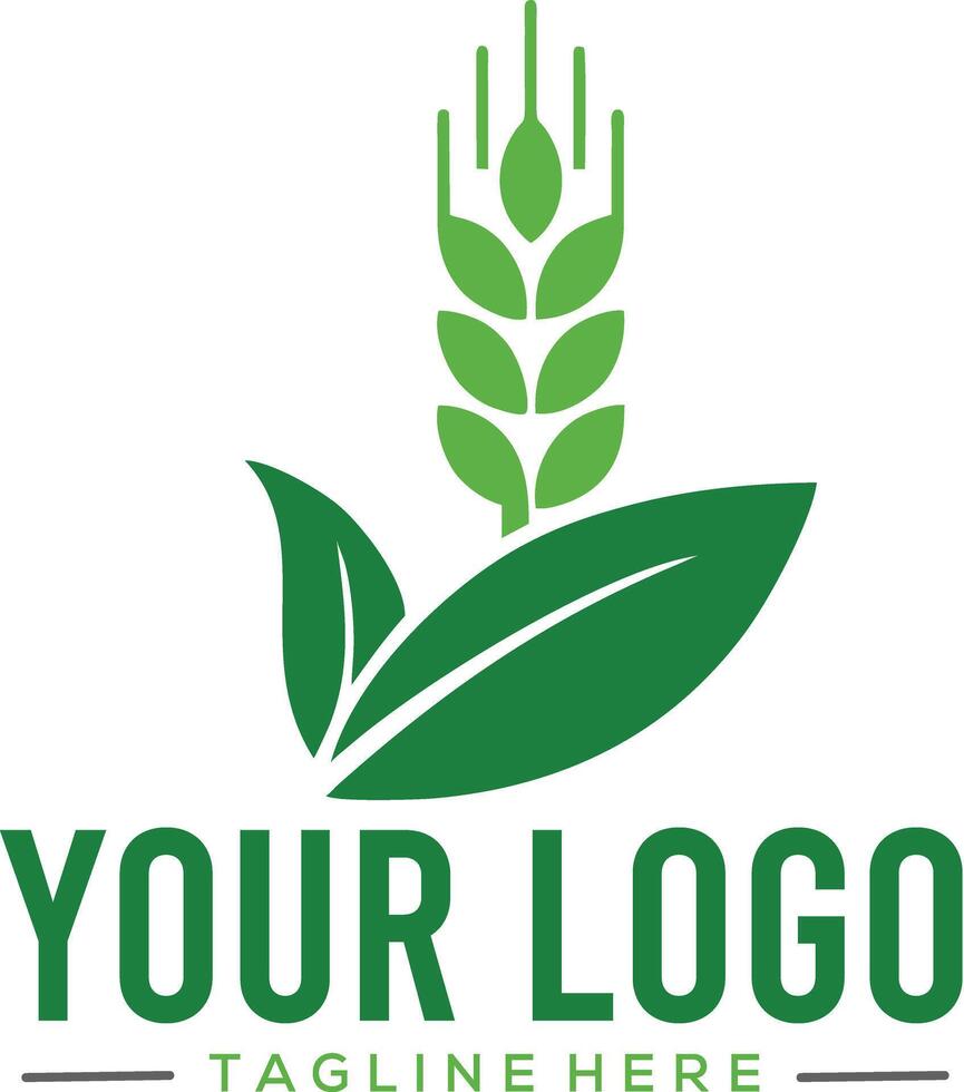 leaf logo for company agriculture vector