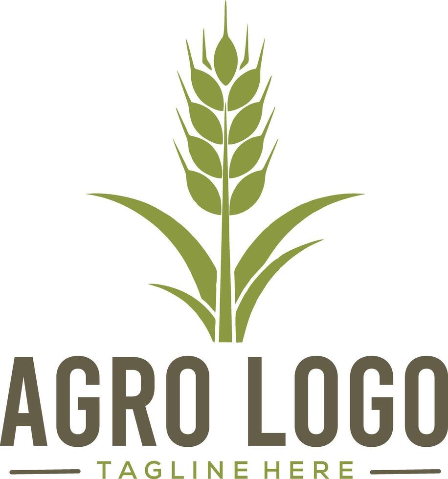 agro logo farming plant vector