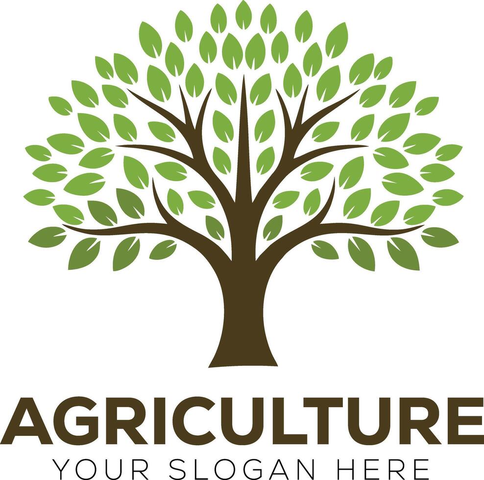 tree logo with leaf concept vector