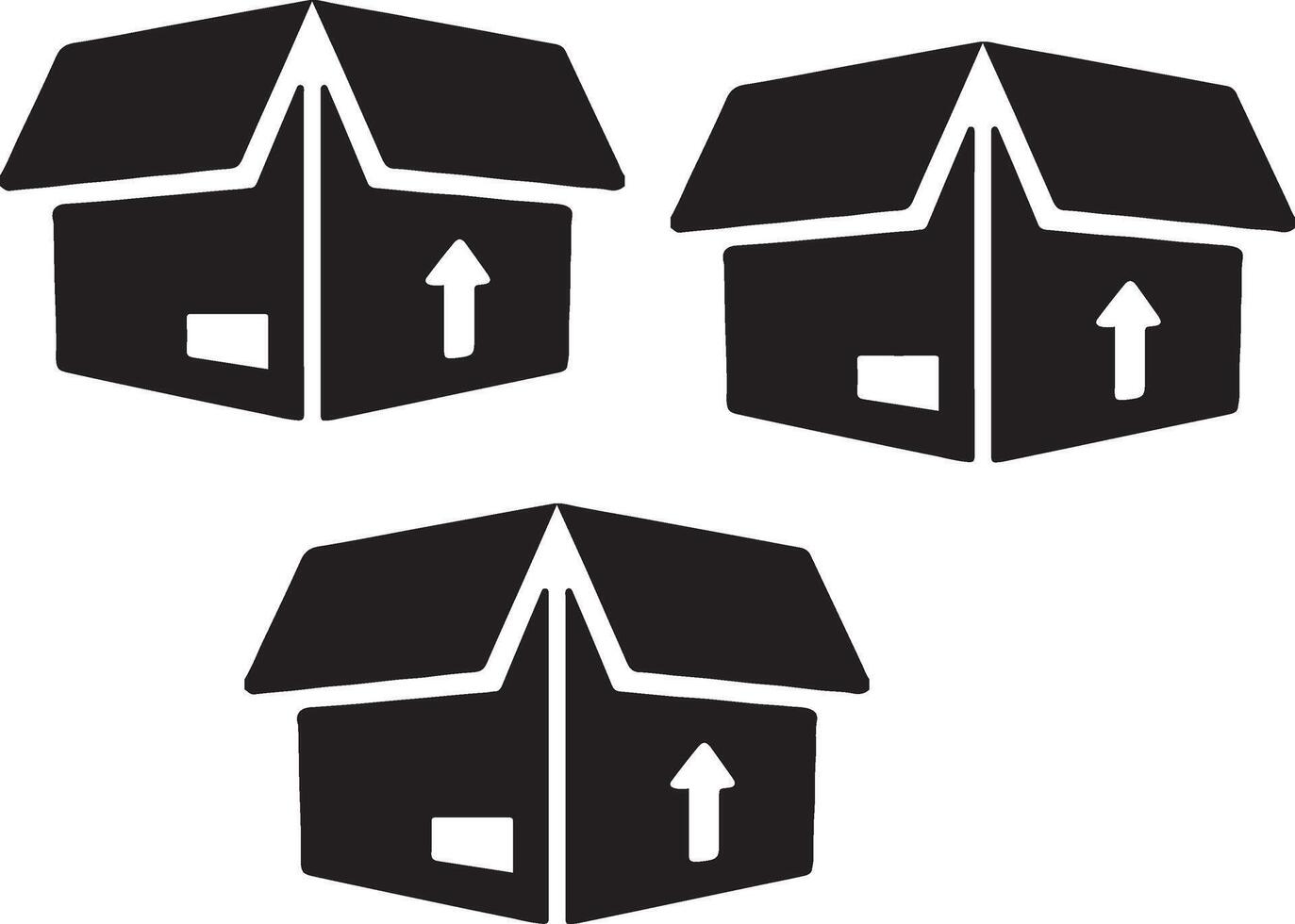 Box simple icon collection. Box in flat style. Carton box icons. Delivery icon. vector