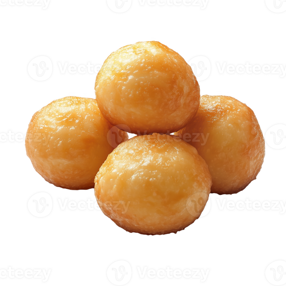 Delicious Greek loukoumades isolated on for dessert lovers png