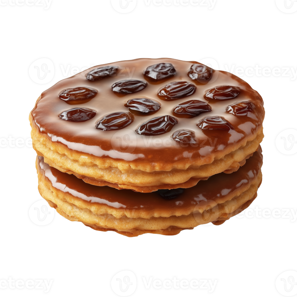 Isolated Iraqi date cookie stacked on a showcasing sweet ingredients png