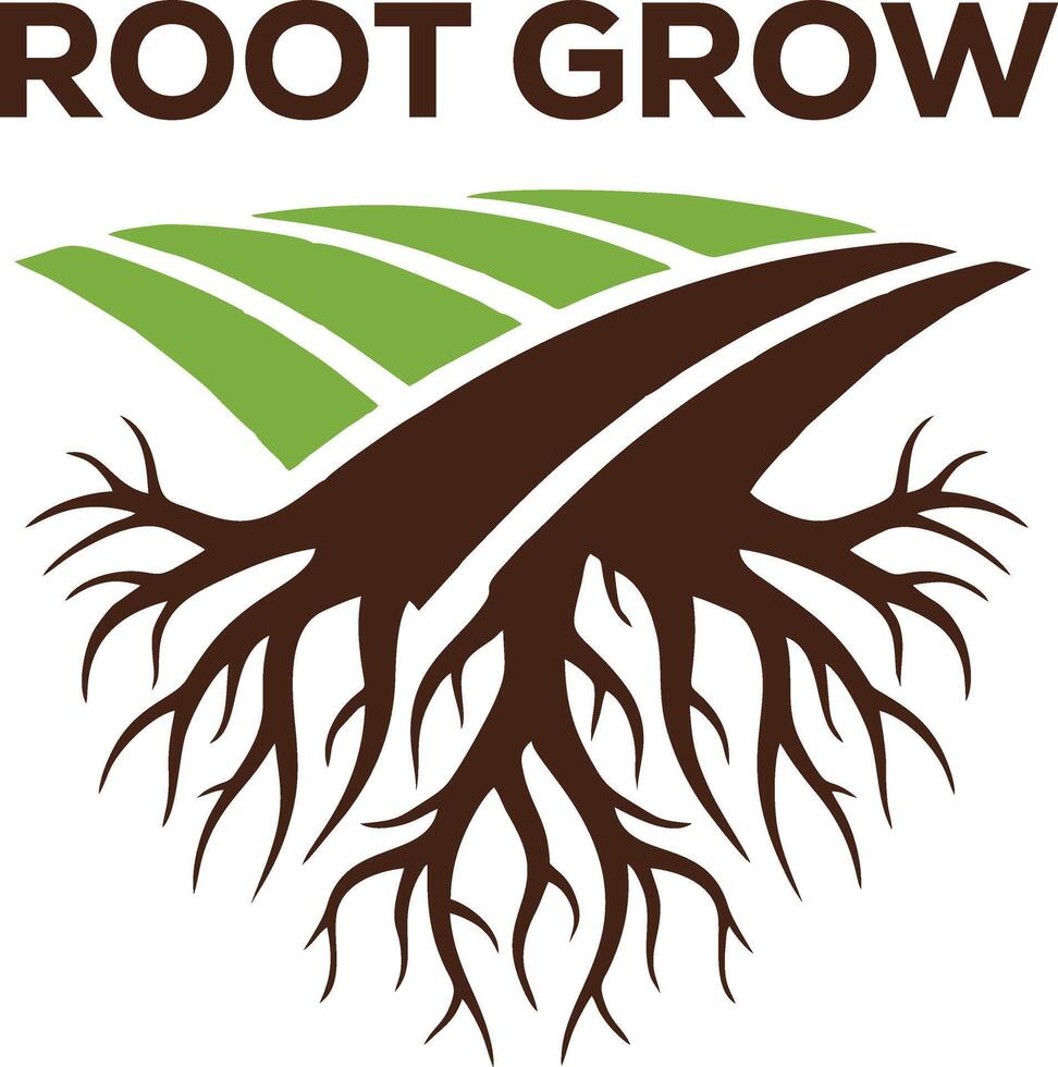 root grow logo vector