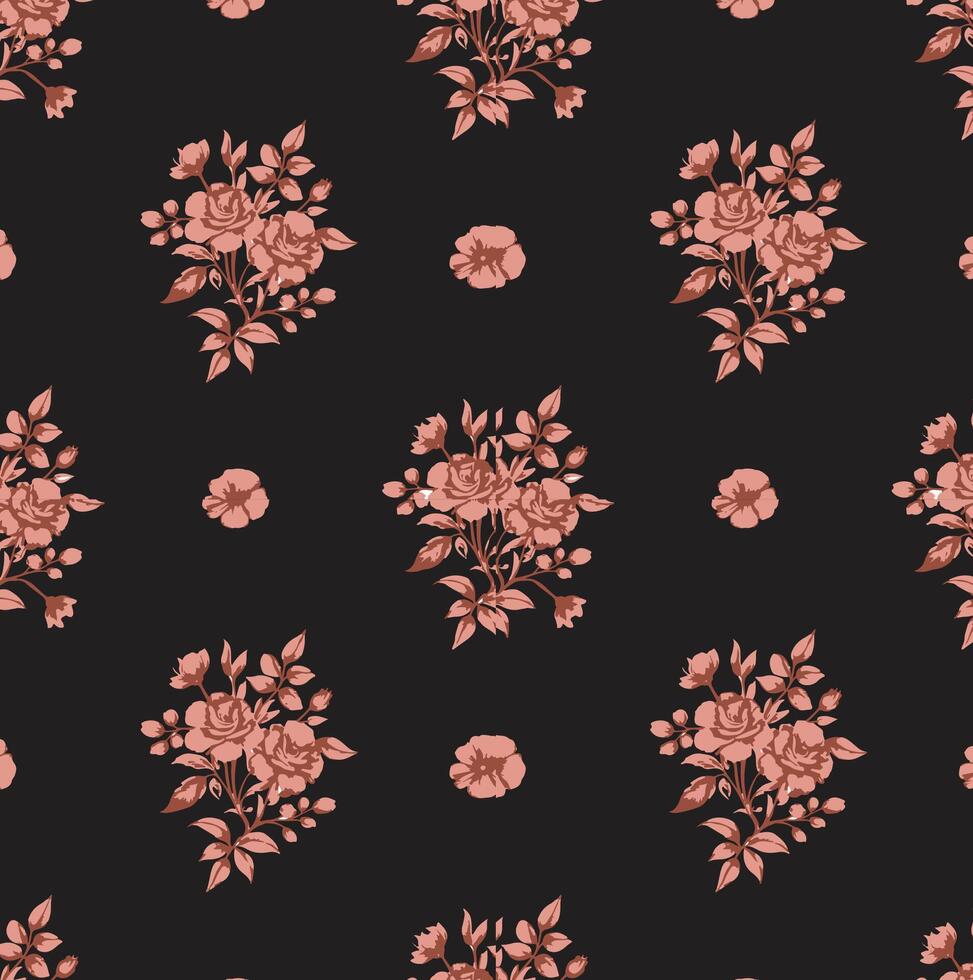 Floral seamless patterns set with abstract design vector