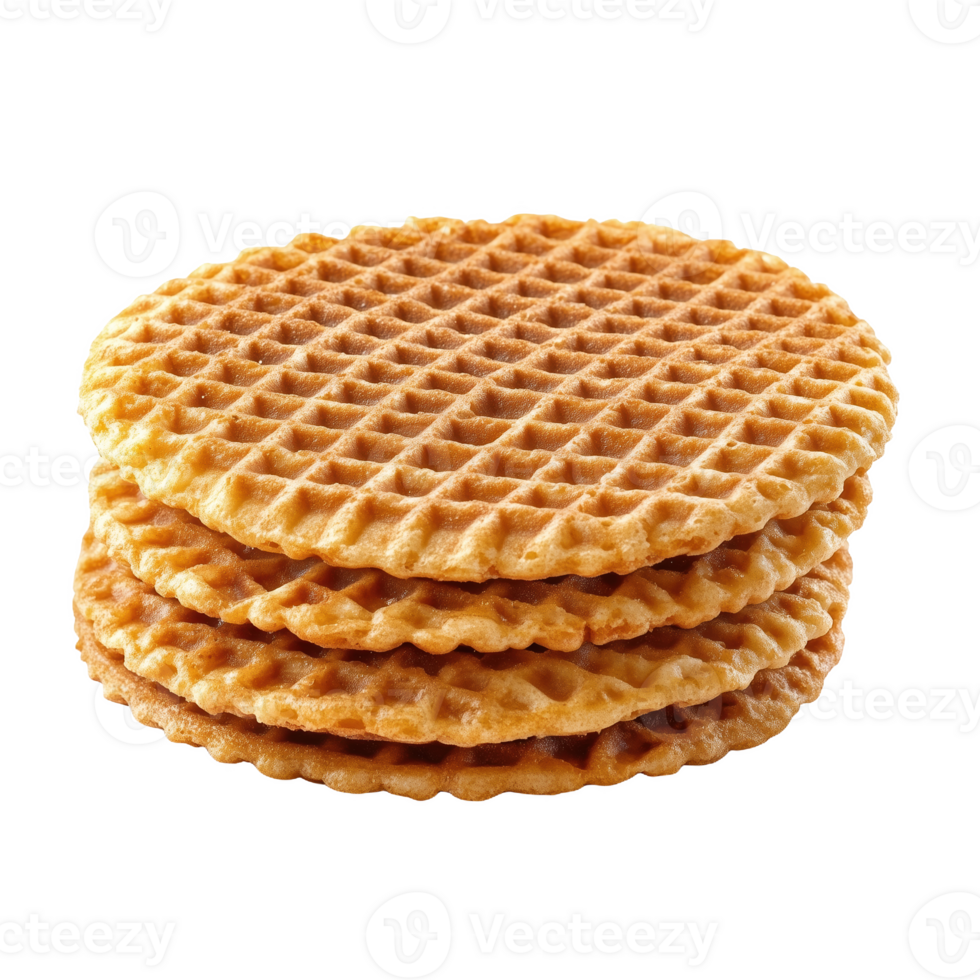 Delicious Dutch stroopwafel stacked on a for a sweet treat display png