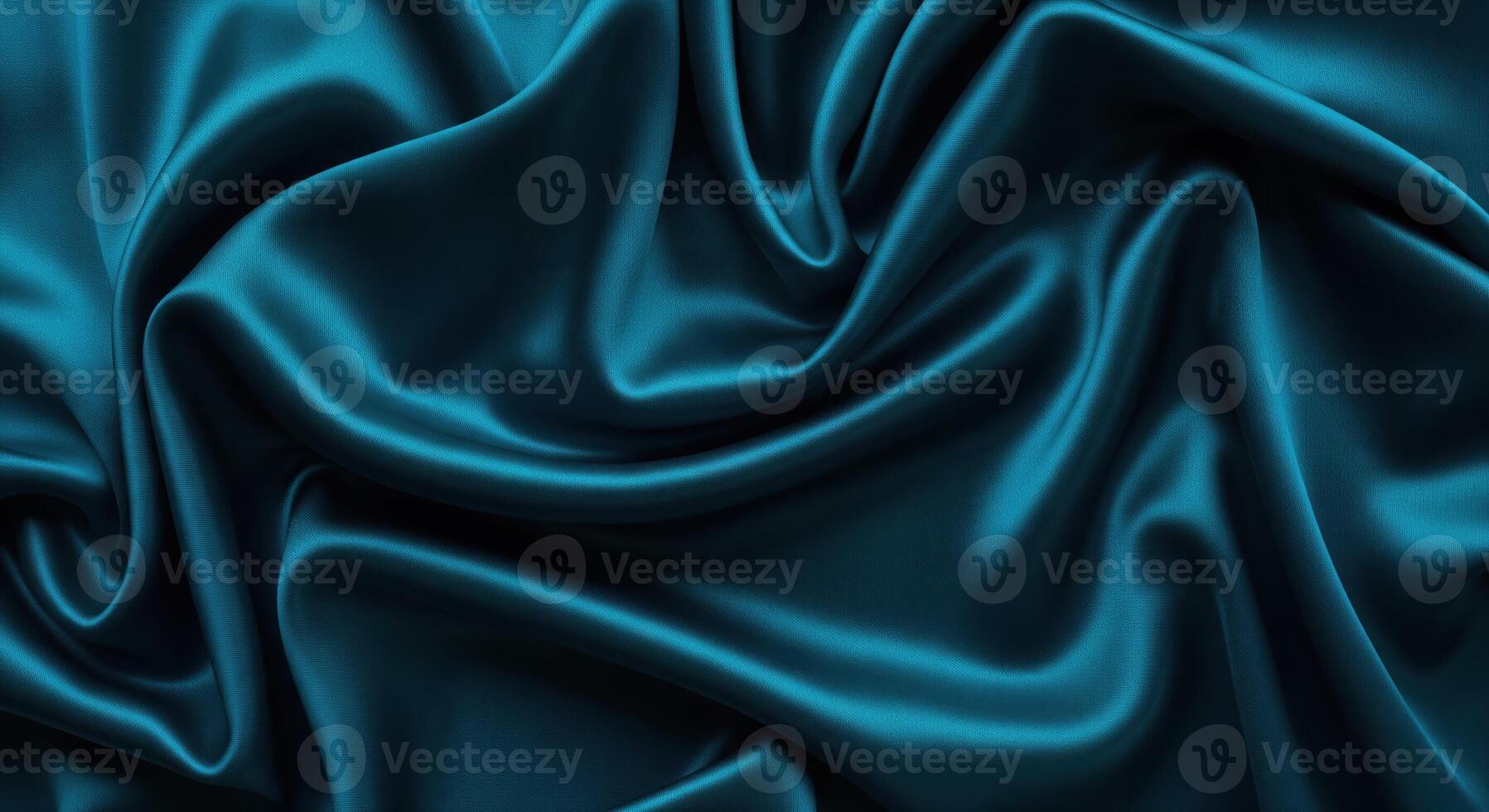 A close up of a blue satin fabric photo