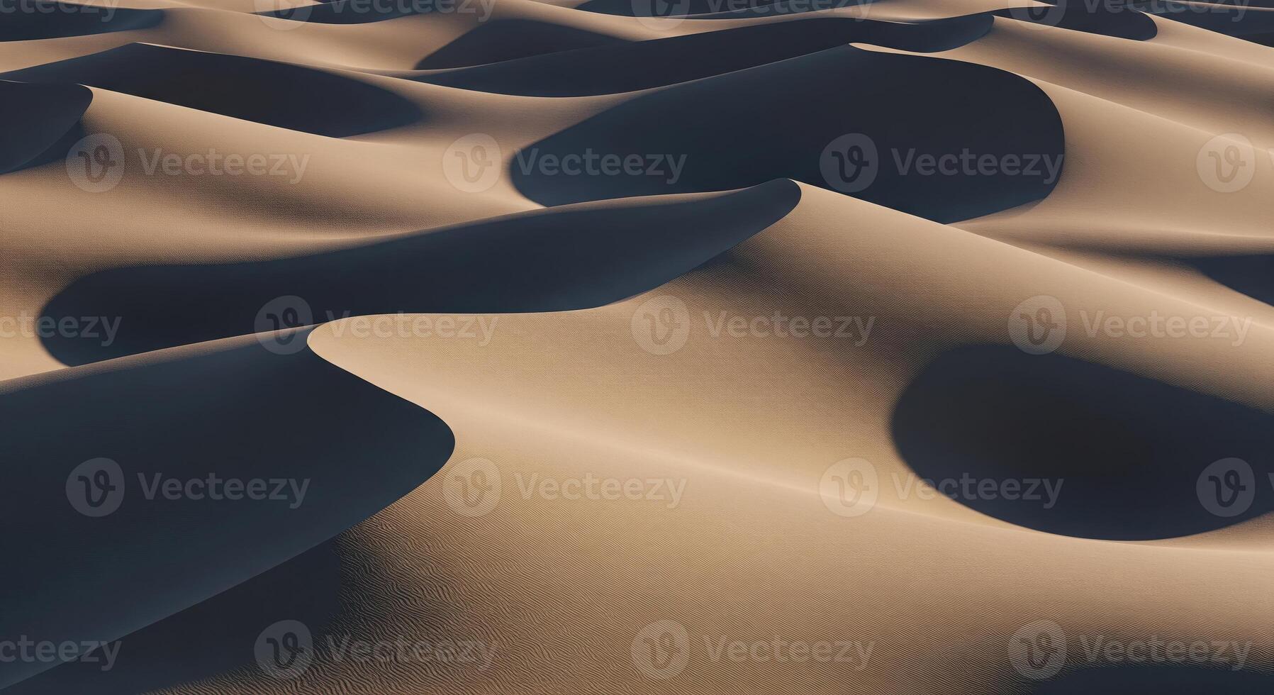 A desert with many sand dunes photo