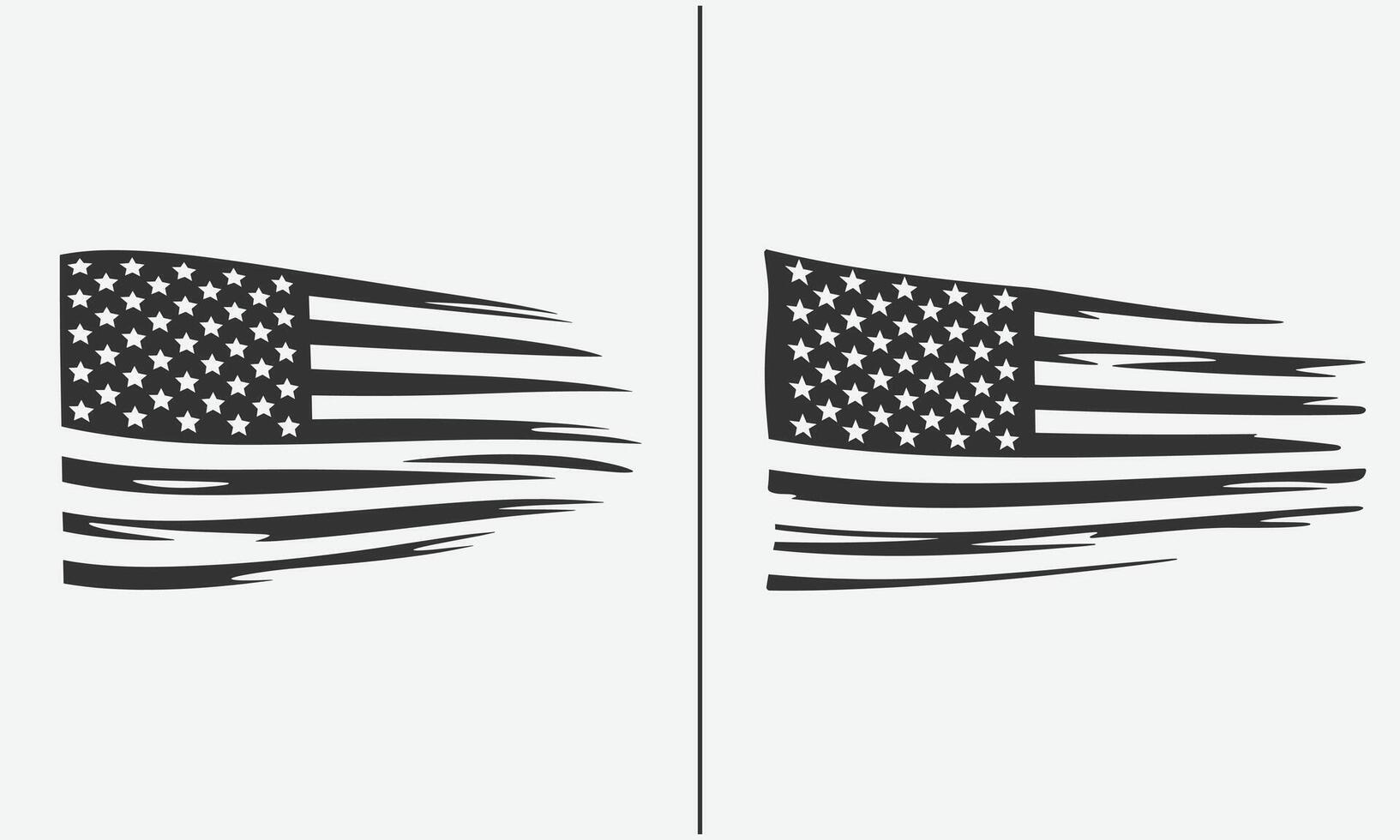 USA Flag Graphics with Skulls, Sunflowers, and Distressed Patterns for Bold, Vintage Freedom-Themed Designs vector
