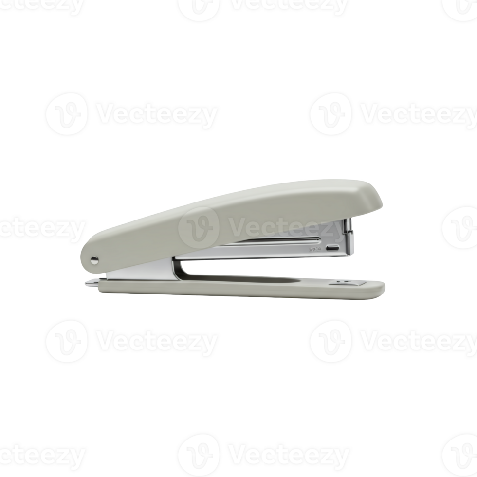Modern light gray stapler office supply isolated on transparent background png