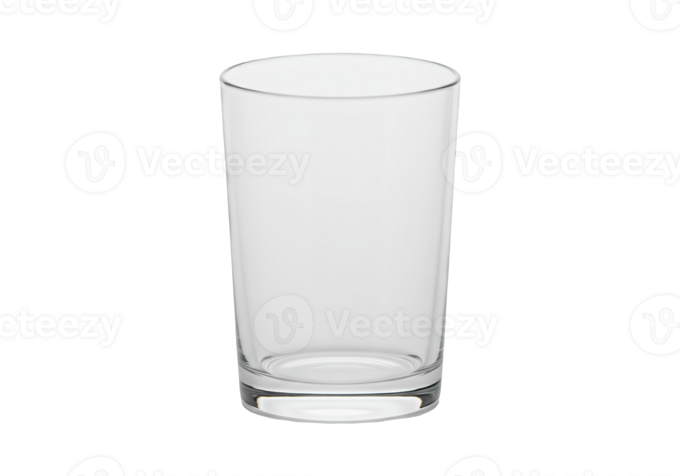 Clear empty tall glass for drinking water or beverages isolated on transparent background png