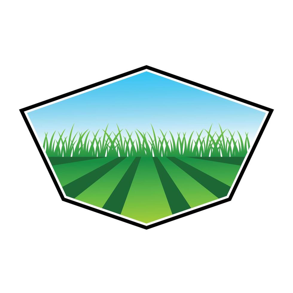 Lawn care logo design , landscape, grass concept logo design template Pro vector
