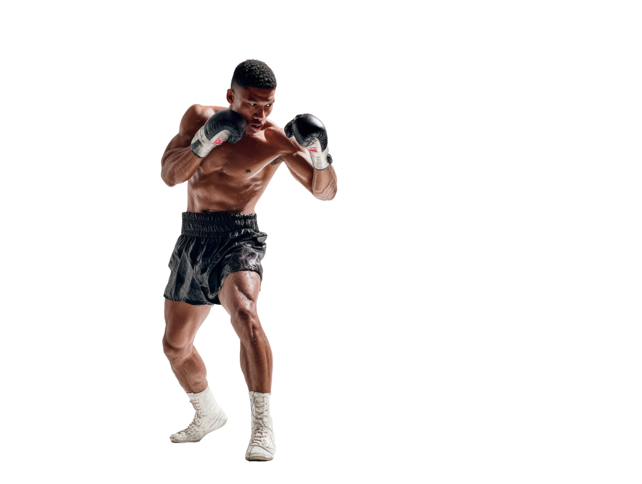 A man in boxing gear is standing in the ring png