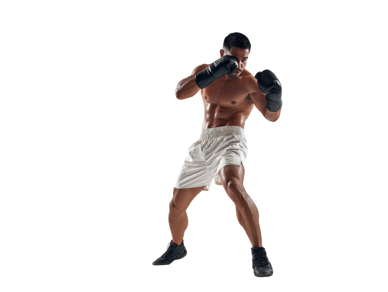 A man in boxing gear is posing for the camera png