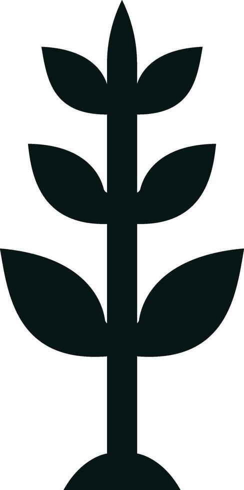 Simple Plant Silhouette vector