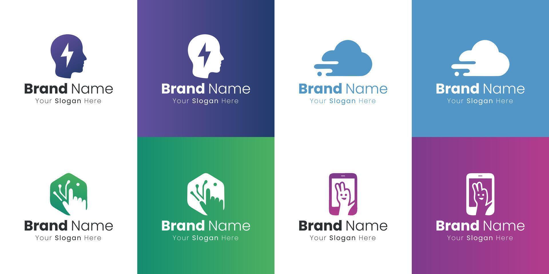 Innovative Digital Concepts for Modern Business Brand Identity Logo Design Solutions vector