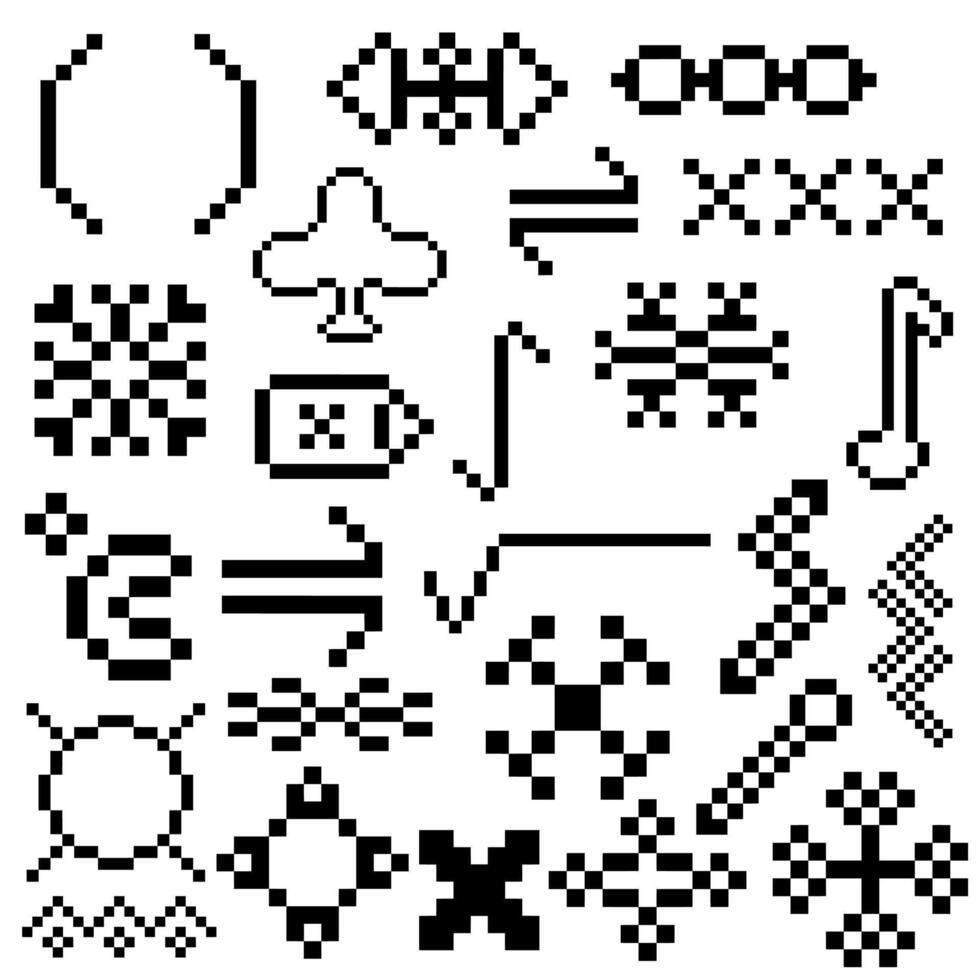classic pixel element pack vector