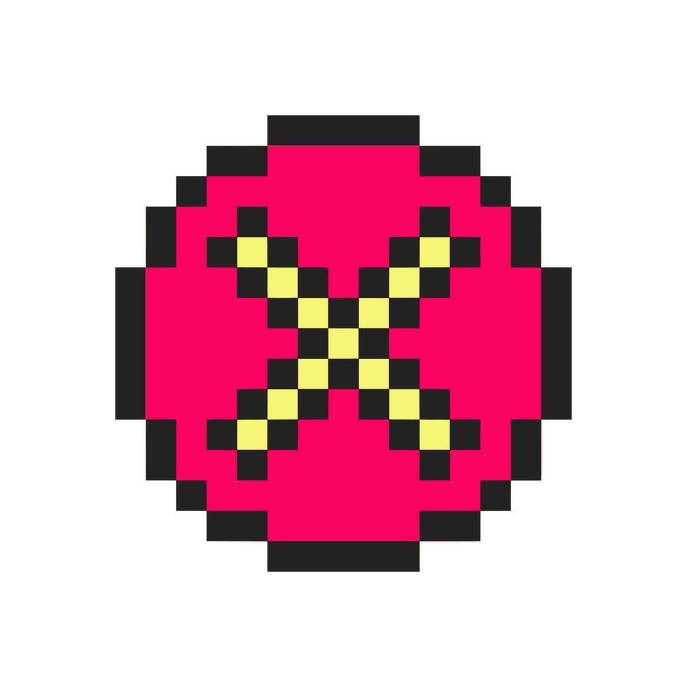 cross symbol button vector
