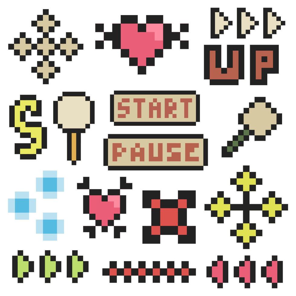 classic game sprite bundle vector