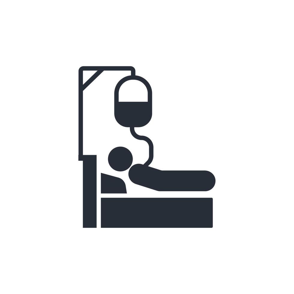 blood transfusion icons flat style vector