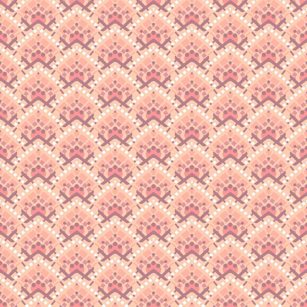 Soft cherry blossom seamless abstract scales pattern with curved shapes, ideal for elegant backgrounds or textiles vector