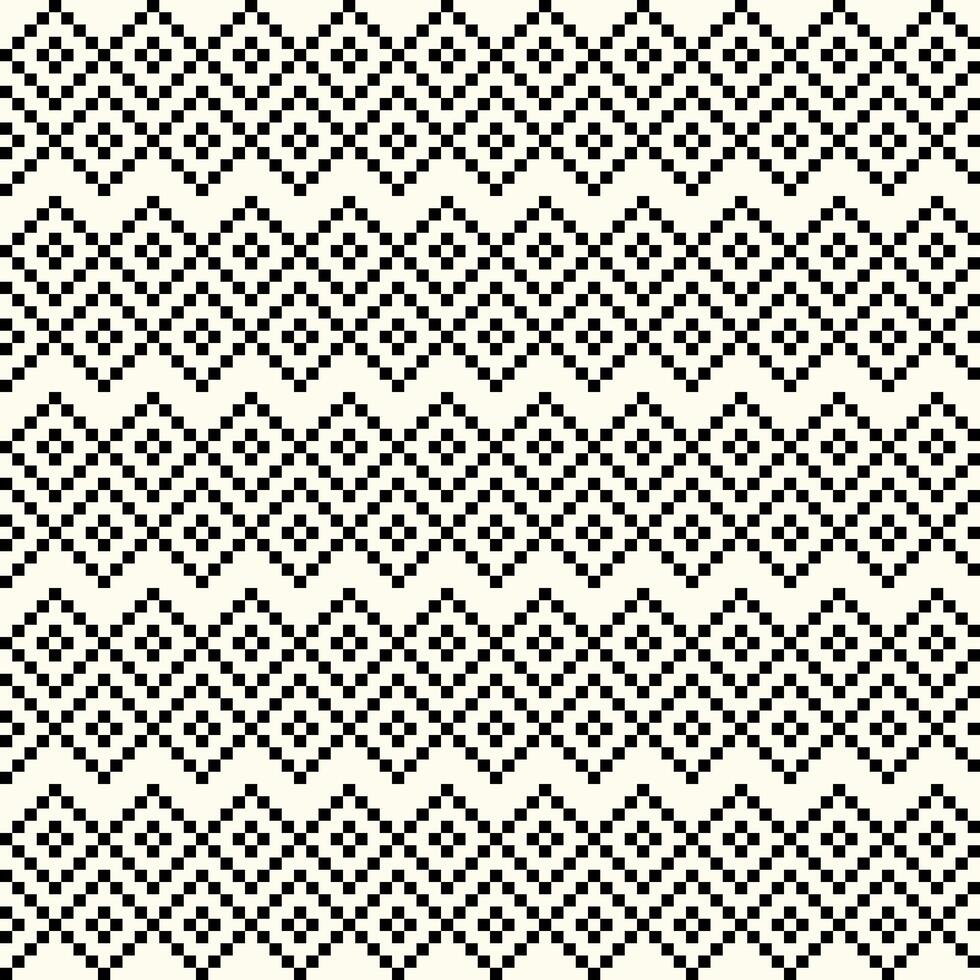 Black and white seamless pattern with repeating diamond shapes, ideal for elegant, minimal, and geometric designs. vector
