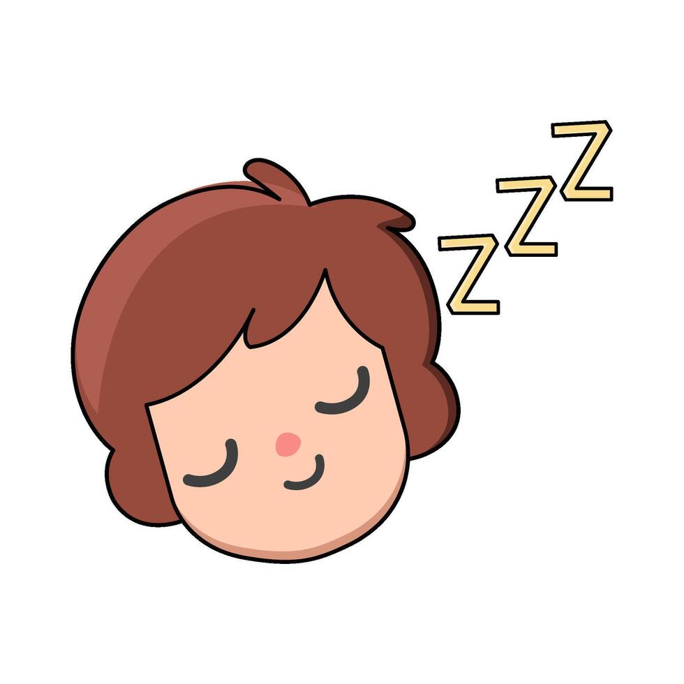 illustration of Sleeping vector