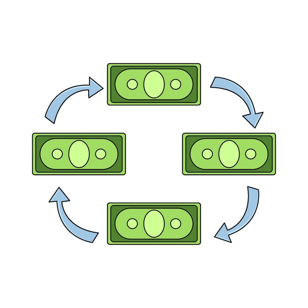 illustration of Cashflow vector