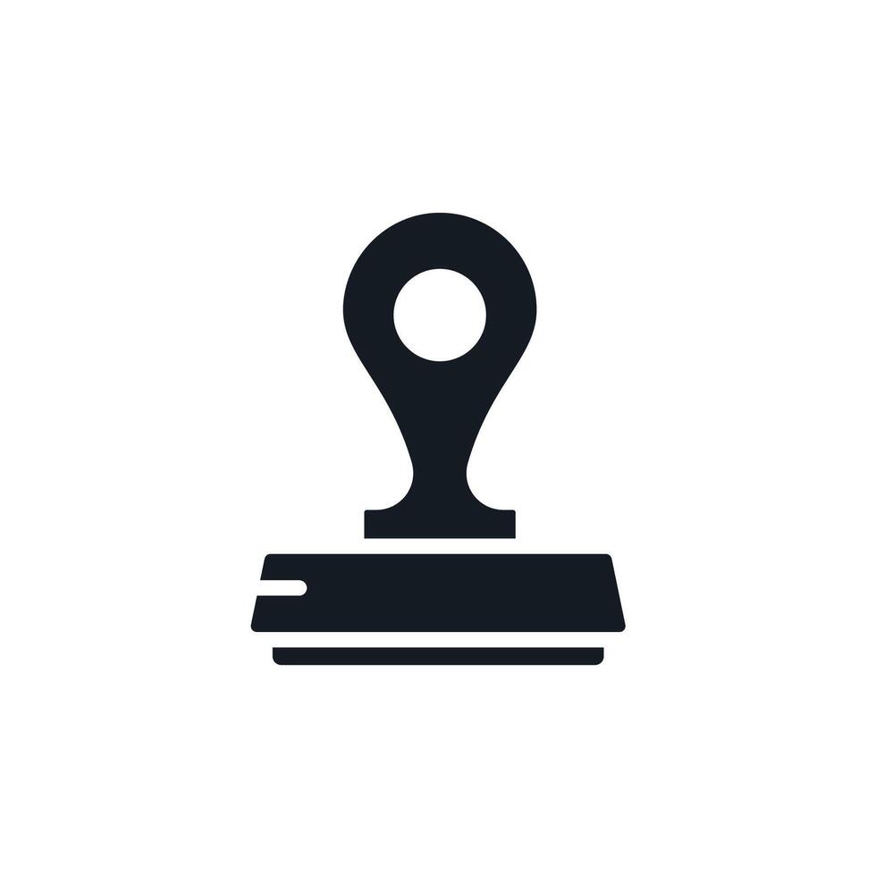 rubber stamp Thin flat icons vector
