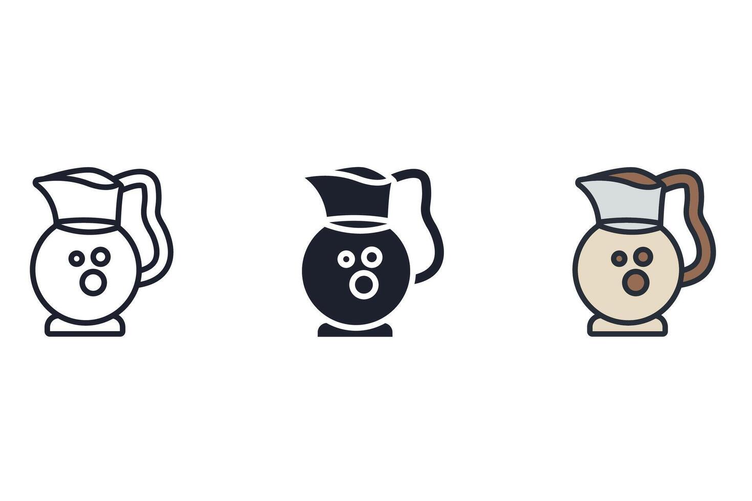 fruit juice Thin set color icons vector