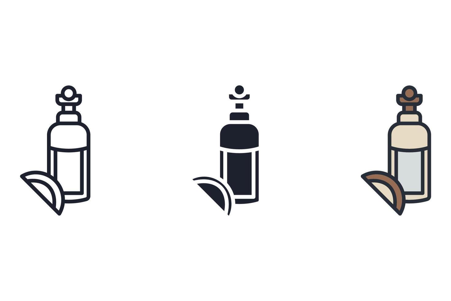 tequila Thin set color icons vector