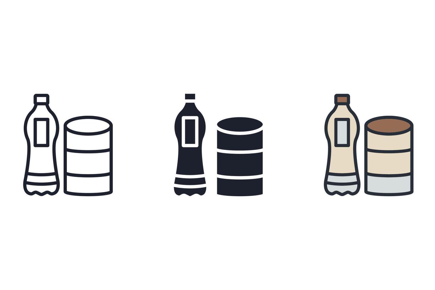 rum Thin set color icons vector