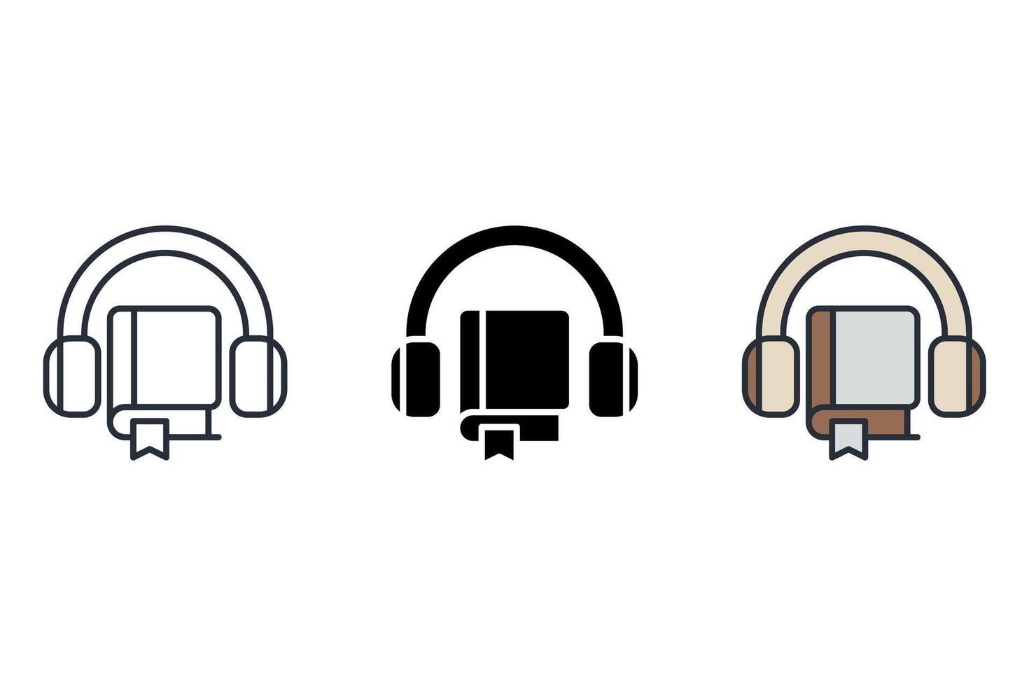 learning support Thin set color icons vector