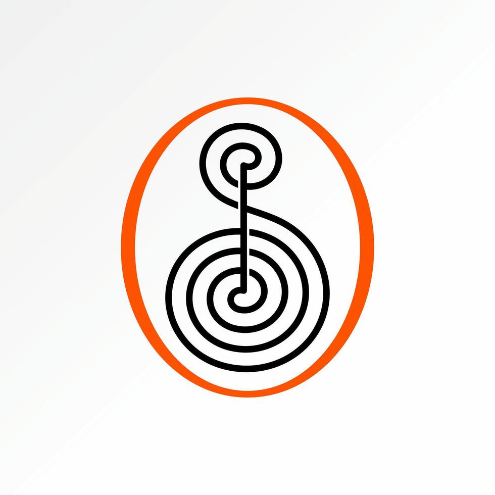 initial S font line motif pattern aesthetic artwork vector