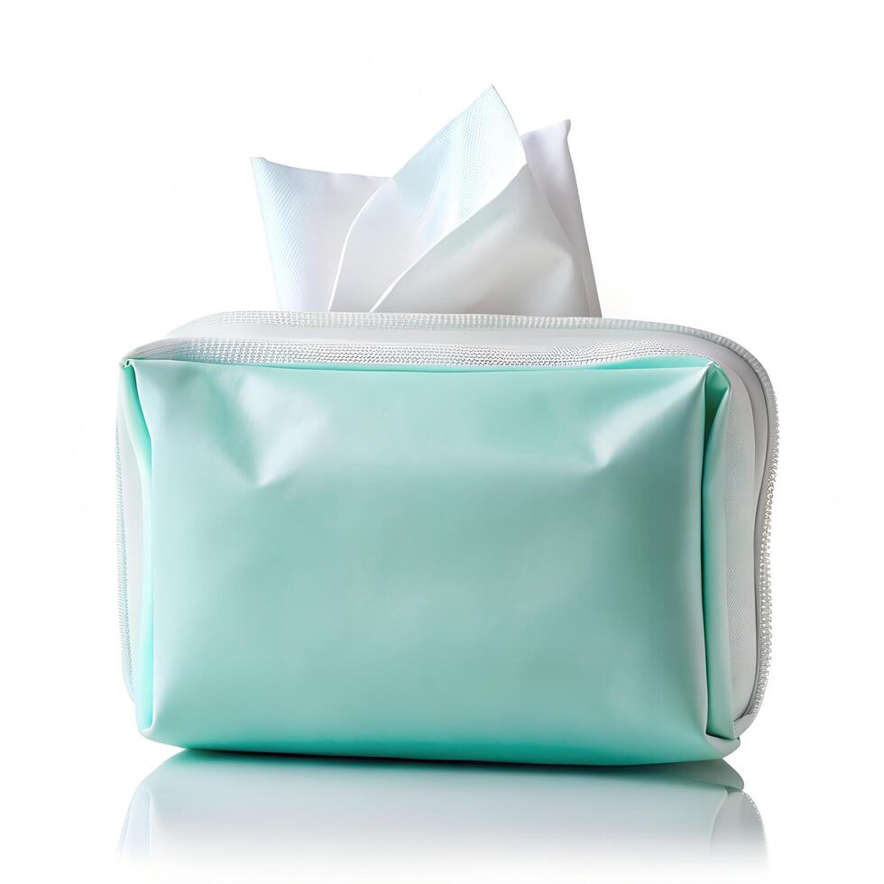 Cleansing Wipe Pouch Photo on White Background