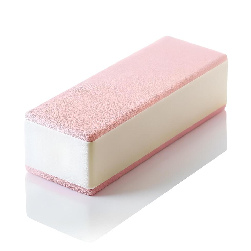 Nail Buffer Block Photo on White Background
