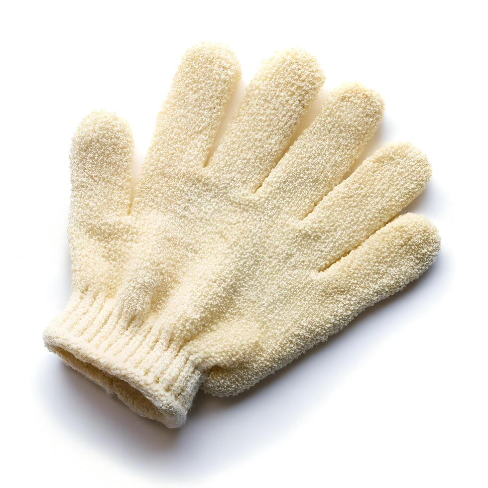 Exfoliating Glove Photo on White Background
