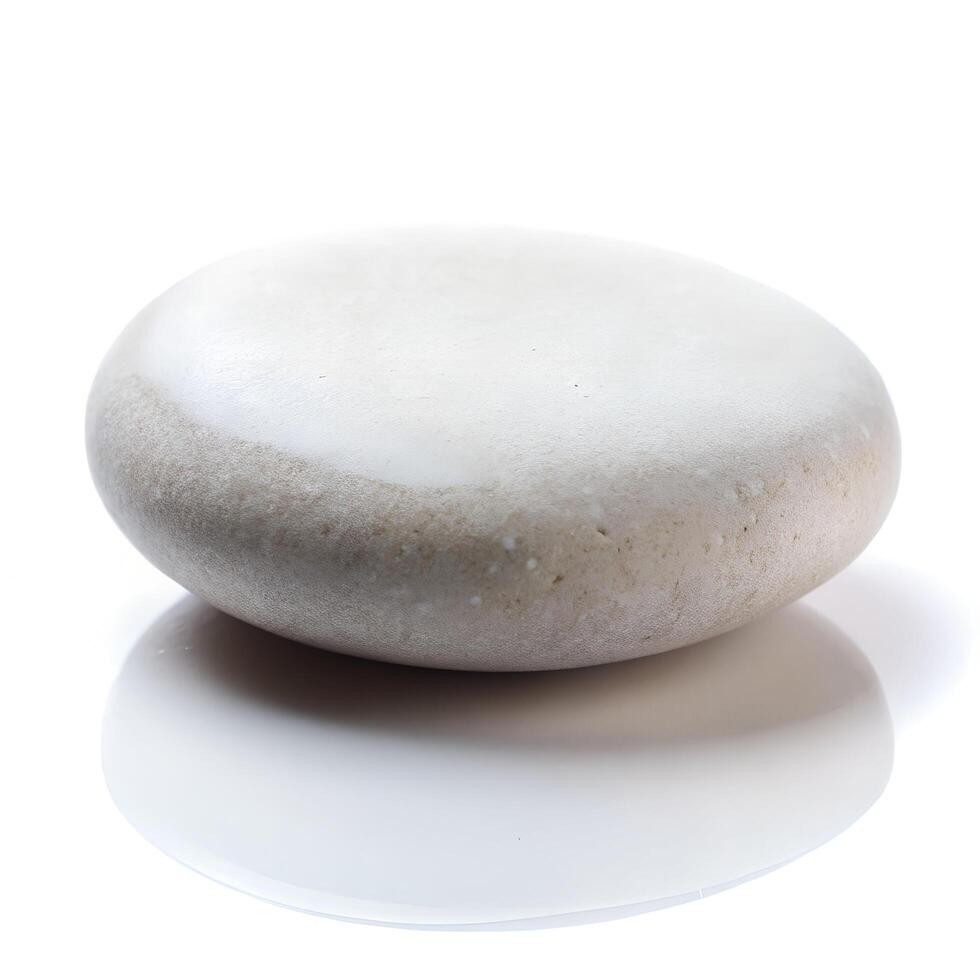 Massage Stone Photo on White Background