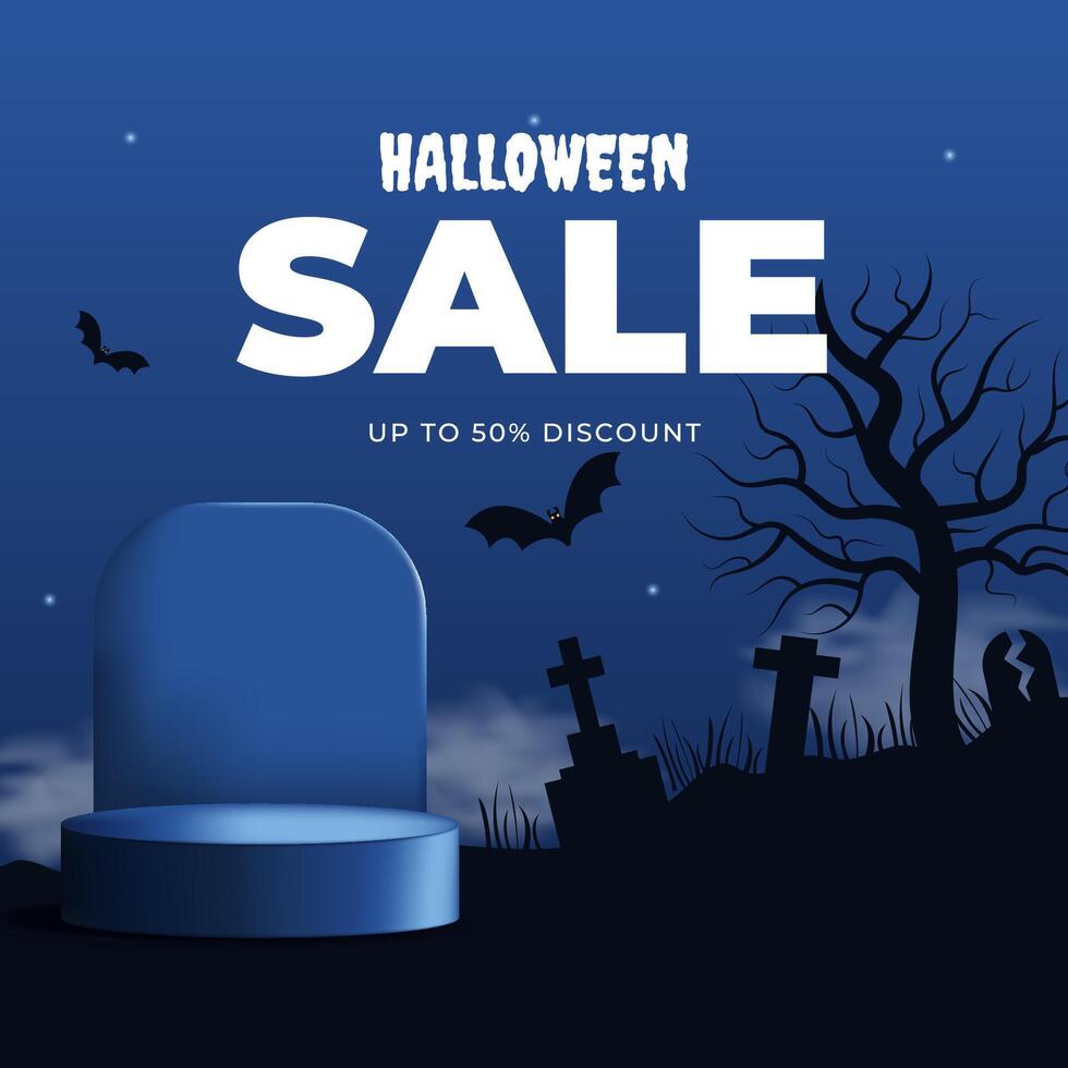 Halloween sale promotional image vector
