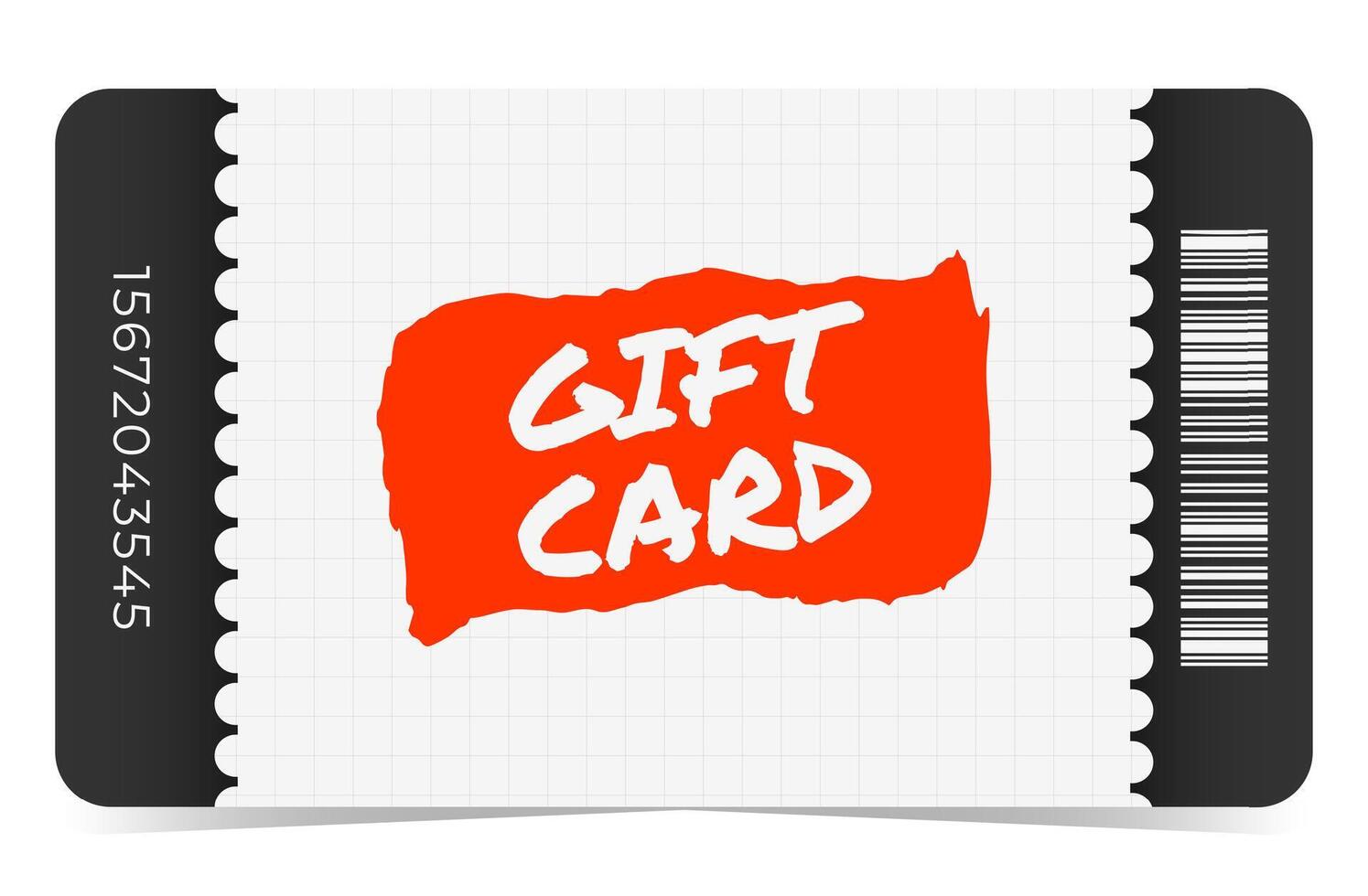 Gift card with bold lettering vector