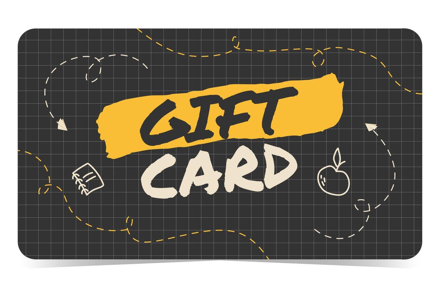 Gift card design with playful graphics vector