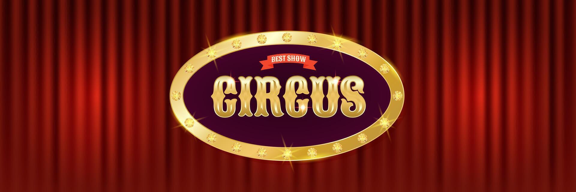 Circus show graphic with sparkles vector