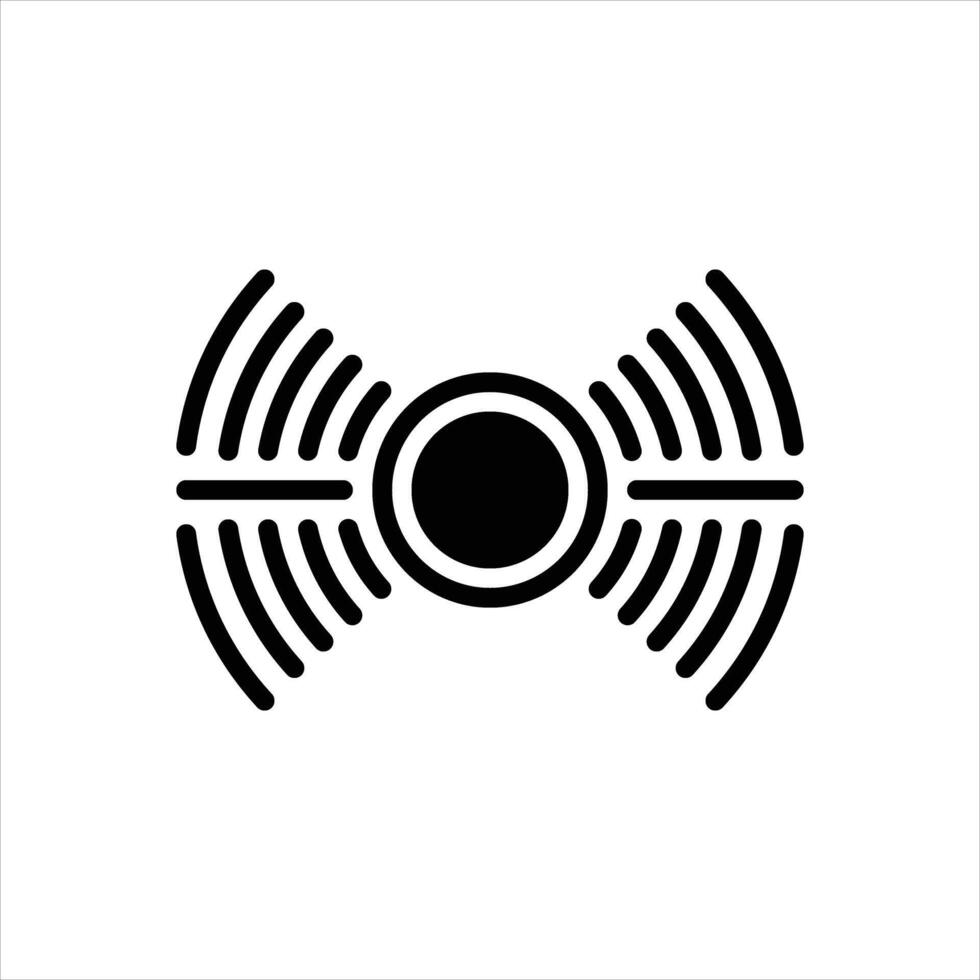 Solid icon soundwave vector