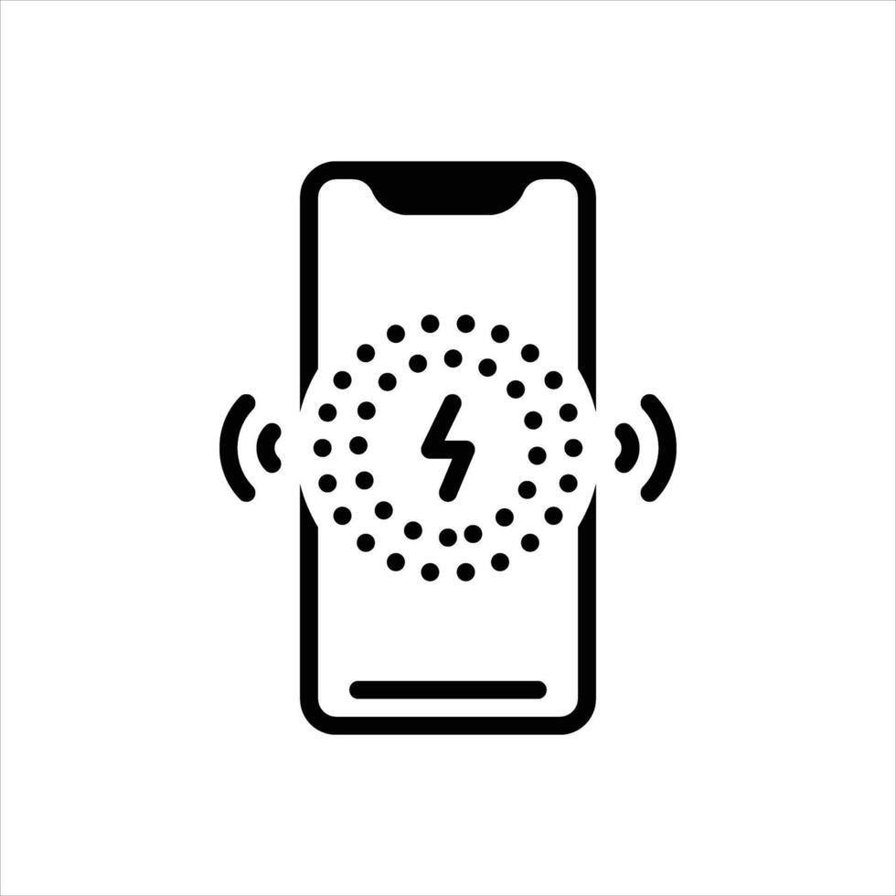 Solid icon wireless-charging vector