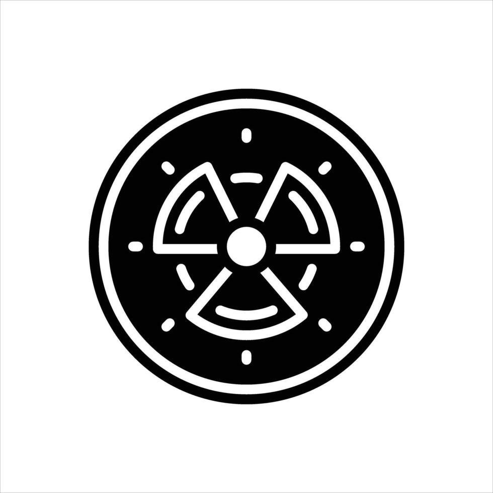 Solid icon toxic vector