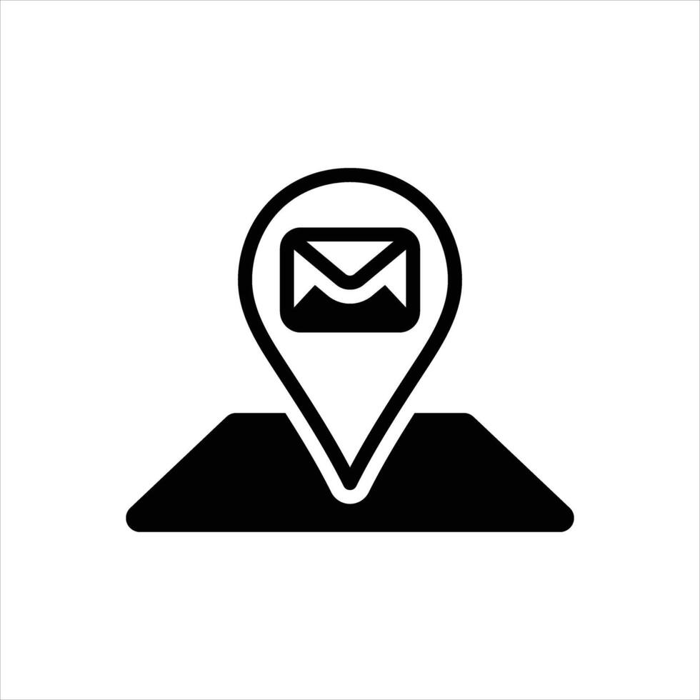 Solid icon address vector