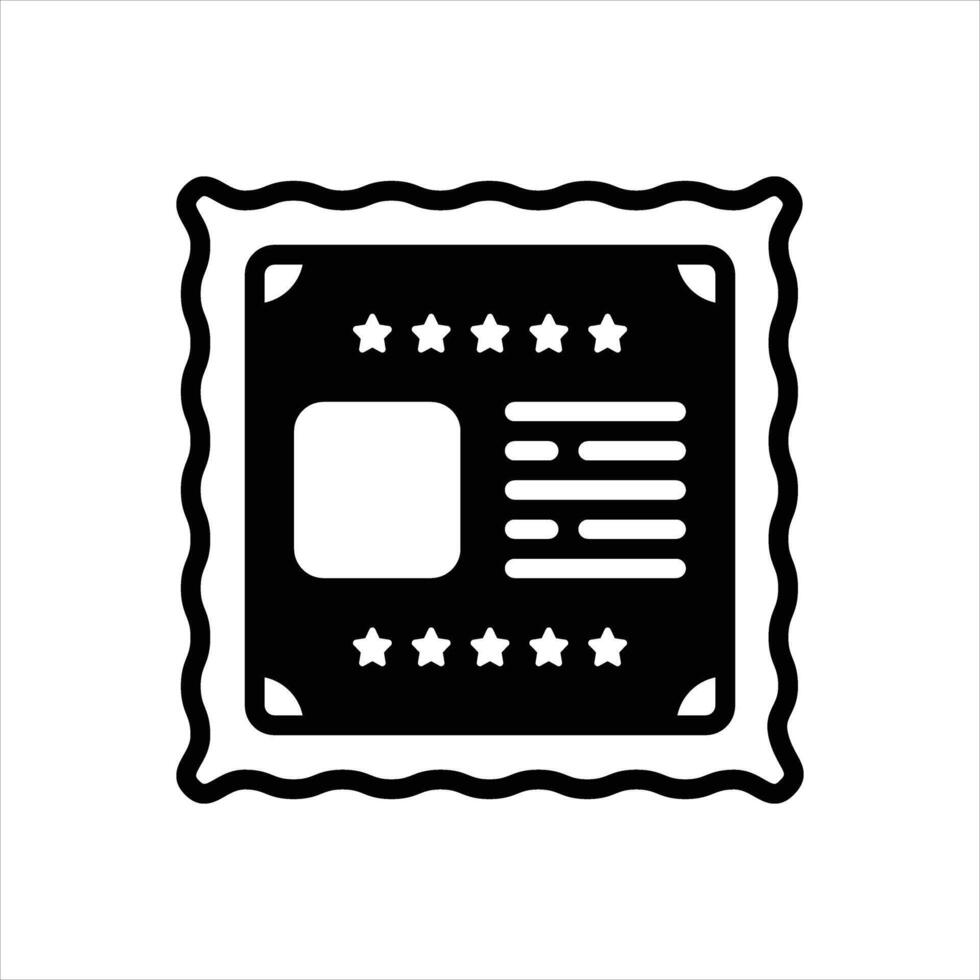 Solid icon stamp vector