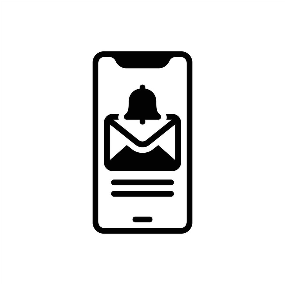 Solid icon notification vector